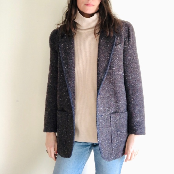 Tweedy square cut wool blazer - Picture 14 of 16